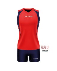Completino da Pallavolo Givova KIT VOLLEY SPIKE KITV07 Rosso Blu KITV071204