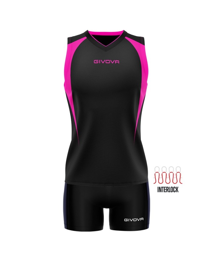 Completino da Pallavolo Givova KIT VOLLEY SPIKE KITV07 Nero Fuxia KITV071006 Completino da Pallavolo Givova KIT VOLLEY SPIKE KITV07 Nero Fuxia KITV071006