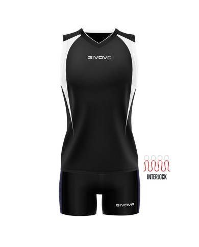Completino da Pallavolo Givova KIT VOLLEY SPIKE KITV07 Nero Bianco KITV071003 Completino da Pallavolo Givova KIT VOLLEY SPIKE KITV07 Nero Bianco KITV071003