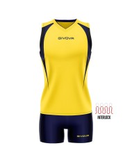 Completino da Pallavolo Givova KIT VOLLEY SPIKE KITV07 Giallo Blu KITV070704