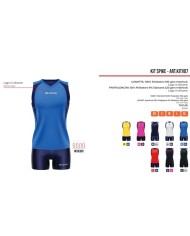 Completino da Pallavolo Givova KIT VOLLEY SPIKE KITV07 Bianco Blu KITV070304