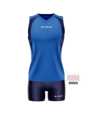 Completino da Pallavolo Givova KIT VOLLEY SPIKE KITV07 Azzurro Blu KITV070204
