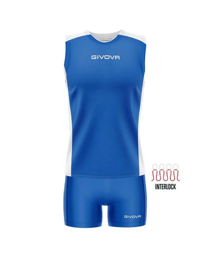 Completino da Pallavolo Givova KIT VOLLEY PIPER KITV06 Azzurro Bianco KITV060203
