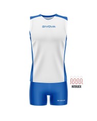 Completino da Pallavolo Givova KIT VOLLEY PIPER KITV06 Bianco Azzurro KITV060302