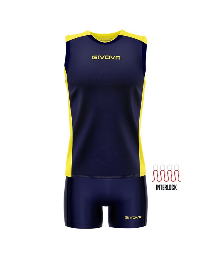 Completino da Pallavolo Givova KIT VOLLEY PIPER KITV06 Blu Giallo KITV060407 Completino da Pallavolo Givova KIT VOLLEY PIPER KITV06 Blu Giallo KITV060407