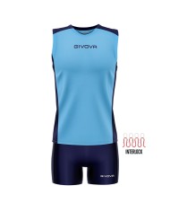 Completino da Pallavolo Givova KIT VOLLEY PIPER KITV06 Celeste Blu KITV060504