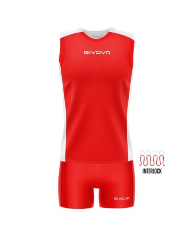 Completino da Pallavolo Givova KIT VOLLEY PIPER KITV06 Rosso Bianco KITV061203 Completino da Pallavolo Givova KIT VOLLEY PIPER KITV06 Rosso Bianco KITV061203