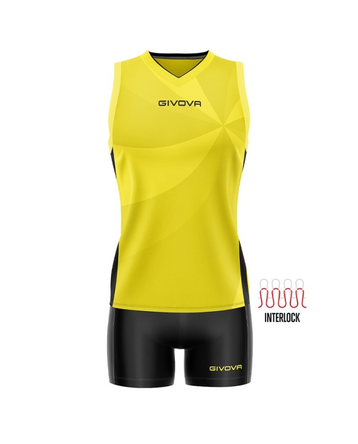 Completino da Pallavolo Givova KIT VOLLEY ELICA KITV08 Giallo Nero KITV080710 Completino da Pallavolo Givova KIT VOLLEY ELICA KITV08 Giallo Nero KITV080710