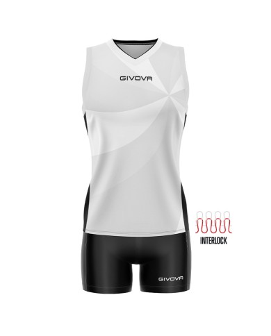 Completino da Pallavolo Givova KIT VOLLEY ELICA KITV08 Bianco Nero KITV080310 Completino da Pallavolo Givova KIT VOLLEY ELICA KITV08 Bianco Nero KITV080310