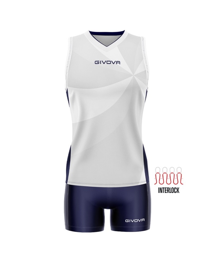 Completino da Pallavolo Givova KIT VOLLEY ELICA KITV08 Bianco Blu KITV080304 Completino da Pallavolo Givova KIT VOLLEY ELICA KITV08 Bianco Blu KITV080304