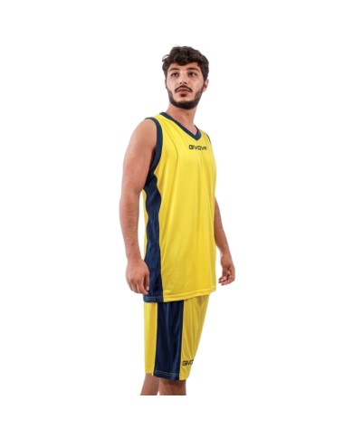 Completino da Basket Givova KIT POWER INTERLOCK KITB05 Giallo Blu KITB050704 Completino da Basket Givova KIT POWER INTERLOCK KITB05 Giallo Blu KITB050704
