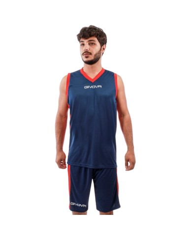 Completino da Basket Givova KIT POWER INTERLOCK KITB05 Blu Rosso KITB050412 Completino da Basket Givova KIT POWER INTERLOCK KITB05 Blu Rosso KITB050412