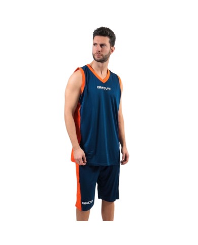 Completino da Basket Givova KIT POWER INTERLOCK KITB05 Blu Arancio KITB050401 Completino da Basket Givova KIT POWER INTERLOCK KITB05 Blu Arancio KITB050401