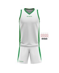 Completino da Basket Givova KIT POWER INTERLOCK KITB05 Bianco Verde KITB050313 Completino da Basket Givova KIT POWER INTERLOCK KITB05 Bianco Verde KITB050313