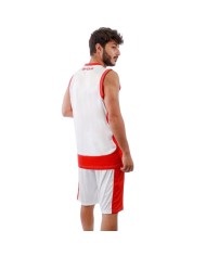 Completino da Basket Givova KIT POWER INTERLOCK KITB05 Bianco Rosso KITB050312