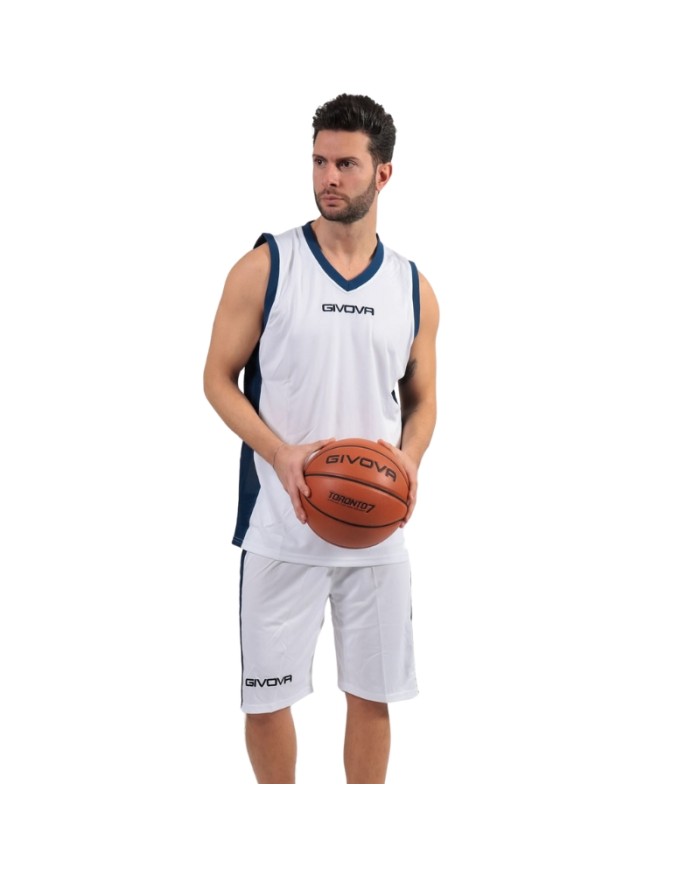 Completino da Basket Givova KIT POWER INTERLOCK KITB05 Bianco Blu KITB050304 Completino da Basket Givova KIT POWER INTERLOCK KITB05 Bianco Blu KITB050304