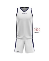 Completino da Basket Givova KIT POWER INTERLOCK KITB05 Bianco Blu KITB050304 Completino da Basket Givova KIT POWER INTERLOCK KITB05 Bianco Blu KITB050304