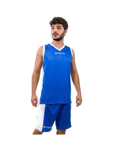 Completino da Basket Givova KIT POWER INTERLOCK KITB05 Azzurro Bianco KITB050203 Completino da Basket Givova KIT POWER INTERLOCK KITB05 Azzurro Bianco KITB050203