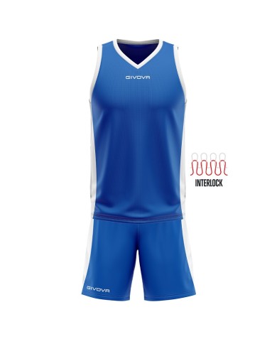 Completino da Basket Givova KIT POWER INTERLOCK KITB05 Azzurro Bianco KITB050203 Completino da Basket Givova KIT POWER INTERLOCK KITB05 Azzurro Bianco KITB050203