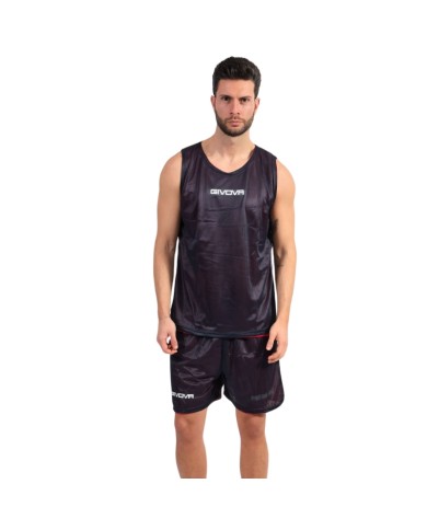 Completino da Basket Givova KIT DOUBLE KITB03 Reversibile Blu Rosso KITB030412 Completino da Basket Givova KIT DOUBLE KITB03 Reversibile Blu Rosso KITB030412