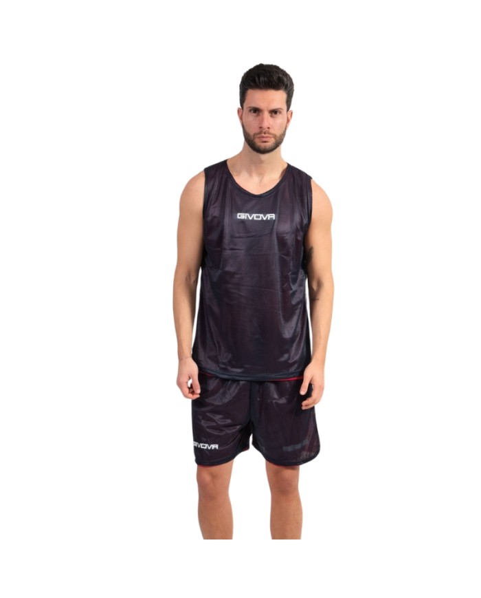 KIT DOUBLE IN MESH BLU/ROSSO Tg. XS