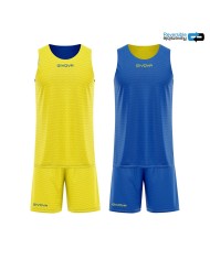KIT DOUBLE IN MESH GIALLO/AZZURRO Tg. XS
