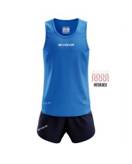 Kit NEW YORK Givova Giromanica Running Corsa Unisex Azzurro Blu KITA07-0204 Kit NEW YORK Givova Giromanica Running Corsa Unisex Azzurro Blu KITA07-0204