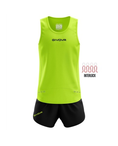 Kit NEW YORK Givova Giromanica Running Corsa Unisex Giallo Fluo Nero KITA07-1910 Kit NEW YORK Givova Giromanica Running Corsa Unisex Giallo Fluo Nero KITA07-1910
