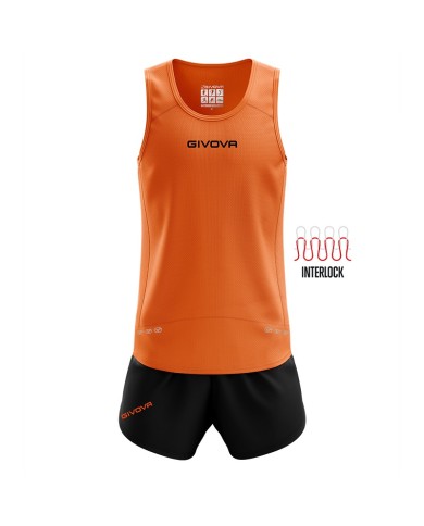 Kit NEW YORK Givova Giromanica Running Corsa Unisex Arancio Fluo Nero KITA07-2810 Kit NEW YORK Givova Giromanica Running Corsa Unisex Arancio Fluo Nero KITA07-2810