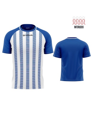 Maglia Givova Tratto Shirt Interlock MA031 Calcio Azzurro Nero Unisex MA0310210 Maglia Givova Tratto Shirt Interlock MA031 Calcio Azzurro Nero Unisex MA0310210