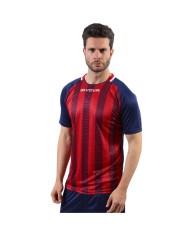 Maglia Givova Tratto Shirt Interlock MA031 Calcio Blu Giallo Unisex MA0310407