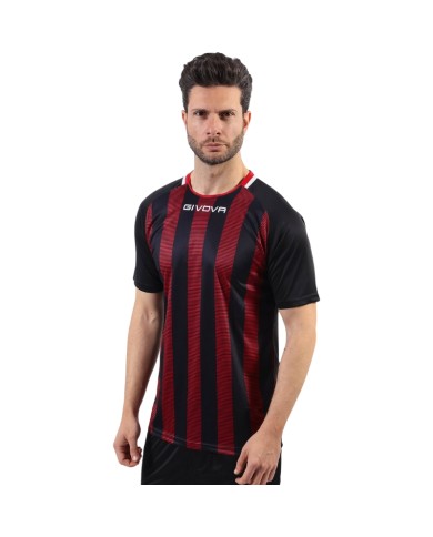 Maglia Givova Tratto Shirt Interlock MA031 Calcio Nero Rosso Unisex MA0311012 Maglia Givova Tratto Shirt Interlock MA031 Calcio Nero Rosso Unisex MA0311012