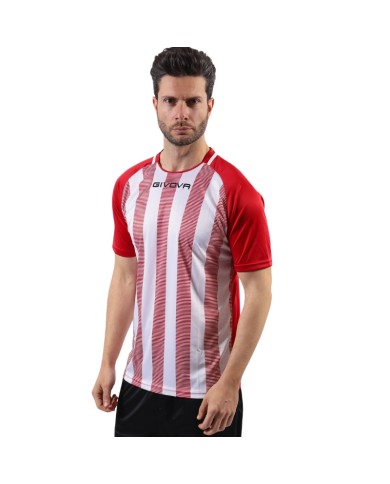 Maglia Givova Tratto Shirt Interlock MA031 Calcio Rosso Bianco Unisex MA0310203 Maglia Givova Tratto Shirt Interlock MA031 Calcio Rosso Bianco Unisex MA0310203