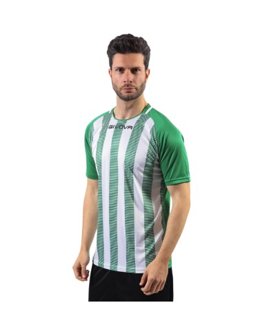 Maglia Givova Tratto Shirt Interlock MA031 Calcio Verde Bianco Unisex MA0311303 Maglia Givova Tratto Shirt Interlock MA031 Calcio Verde Bianco Unisex MA0311303