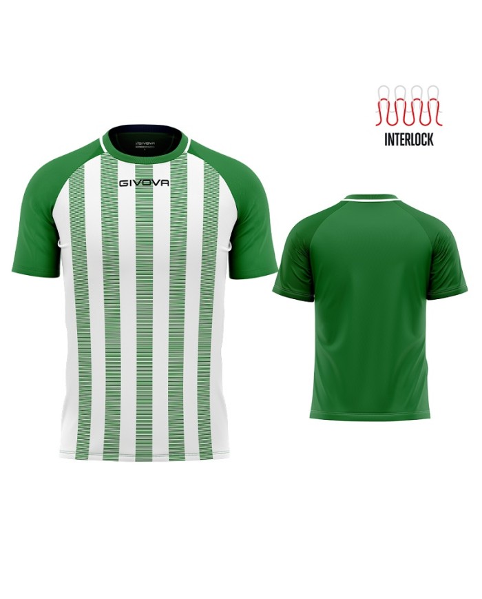 Maglia Givova Tratto Shirt Interlock MA031 Calcio Verde Bianco Unisex MA0311303