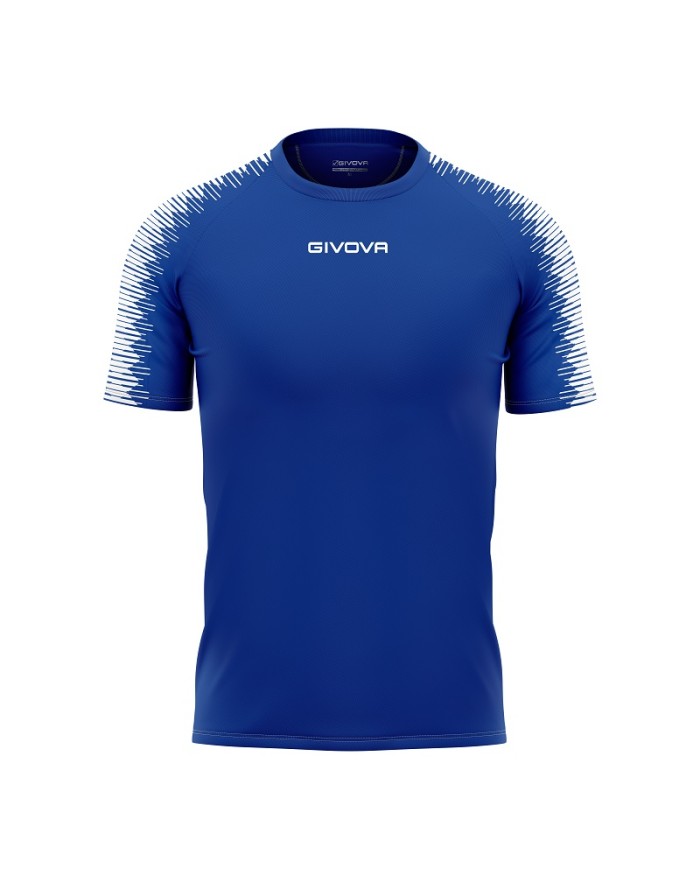 Maglia Givova Shirt CLUB in Mesh MAC10 Unisex Calcio Padel Tennis Azzurro Bianco