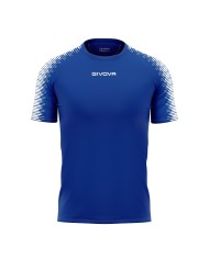 Maglia Givova Shirt CLUB in Mesh MAC10 Unisex Calcio Padel Tennis Azzurro Bianco