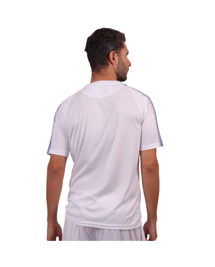 Maglia Givova Shirt CLUB in Mesh MAC10 Unisex Calcio Padel Tennis Bianco Azzurro