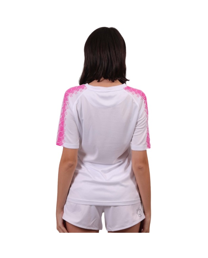 Maglia Givova Shirt CLUB in Mesh MAC10 Unisex Calcio Padel Tennis Bianco Fuxia