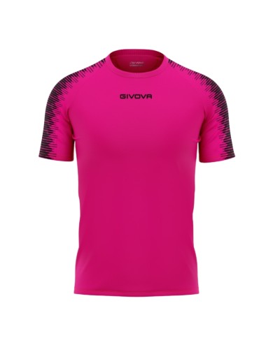 Maglia Givova Shirt CLUB in Mesh MAC10 Unisex Calcio Padel Tennis Fuxia Nero Maglia Givova Shirt CLUB in Mesh MAC10 Unisex Calcio Padel Tennis Fuxia Nero