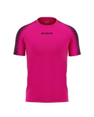 Maglia Givova Shirt CLUB in Mesh MAC10 Unisex Calcio Padel Tennis Fuxia Nero