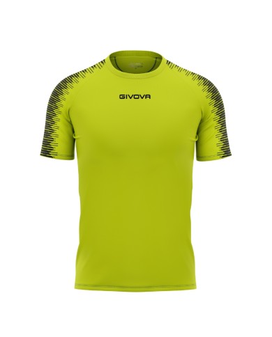 Maglia Givova Shirt CLUB in Mesh MAC10 Unisex Calcio Padel Tennis Giallo Fluo Nero Maglia Givova Shirt CLUB in Mesh MAC10 Unisex Calcio Padel Tennis Giallo Fluo Nero
