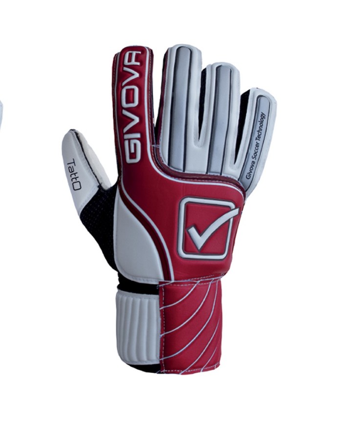 Guanto da Portiere Givova TATTO GU06 Lattice Unisex Bianco Rosso