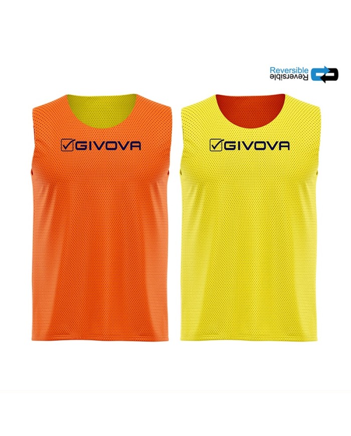 Casacca Givova DOUBLE CT02 Reversibile Unisex Arancio Giallo