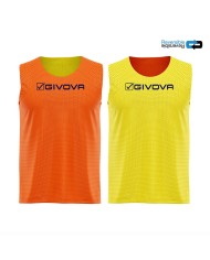 Casacca Givova DOUBLE CT02 Reversibile Unisex Arancio Giallo