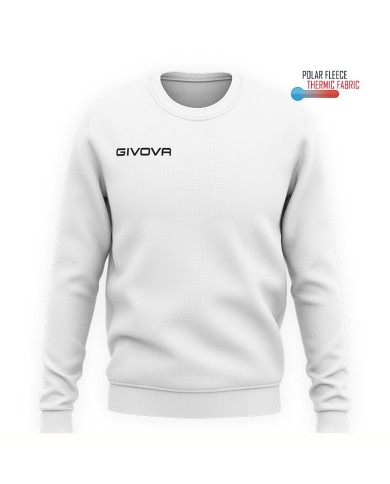 Felpa Girocollo Givova MA019 Bianco Polarfleece Unisex Pile MA0190003 Felpa Girocollo Givova MA019 Bianco Polarfleece Unisex Pile MA0190003