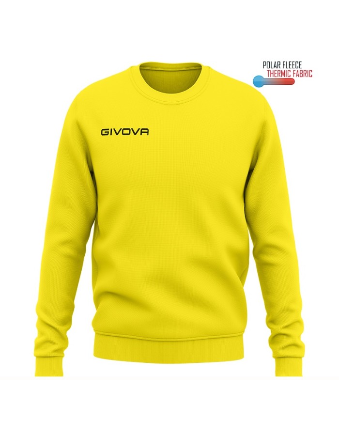 Felpa Girocollo Givova MA019 Giallo Polarfleece Unisex Pile MA0190007 Felpa Girocollo Givova MA019 Giallo Polarfleece Unisex Pile MA0190007