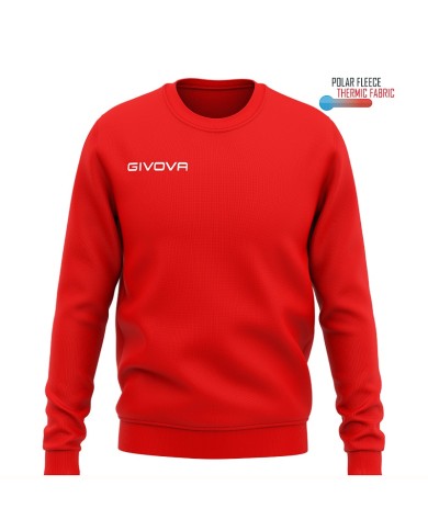 Felpa Girocollo Givova MA019 Rosso Polarfleece Unisex Pile MA0190012 Felpa Girocollo Givova MA019 Rosso Polarfleece Unisex Pile MA0190012