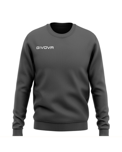 Felpa Girocollo Givova MA019 Grigio Scuro Polarfleece Unisex Pile MA0190023