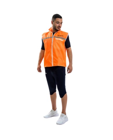 Casacca da Running Givova Allenamento Calcio Smanicata Senior Arancio Nero CT07 Casacca da Running Givova Allenamento Calcio Smanicata Senior Arancio Nero CT07